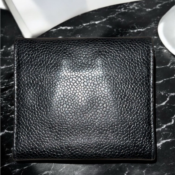 💲SOLD💲Authentic Chanel Black Textured Leather Wallet - Picture 2 of 8